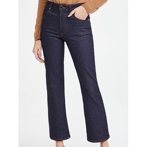 Khaite Vivian flare jeans in color navy raw